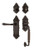 Nostalgic Warehouse - Victorian Plate F Grip Entry Set Fleur Lever in Timeless Bronze - 771337 - 2 3/8" Backset