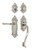 Nostalgic Warehouse - Victorian Plate S Grip Entry Set Fleur Lever in Satin Nickel - 771350 - 2 3/4" Backset