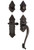 Nostalgic Warehouse - Victorian Plate S Grip Entry Set Fleur Lever in Timeless Bronze - 771352 - 2 3/8" Backset