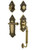 Nostalgic Warehouse - Victorian Plate C Grip Entry Set Fleur Lever in Antique Brass - 771361 - 2 3/8" Backset