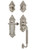 Nostalgic Warehouse - Victorian Plate C Grip Entry Set Fleur Lever in Satin Nickel - VICCGRFLR - 771373 - 2 3/4" Backset