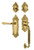 Nostalgic Warehouse - Victorian Plate C Grip Entry Set Fleur Lever in Polished Brass - 771375 - 2 3/4" Backset