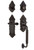 Nostalgic Warehouse - Victorian Plate C Grip Entry Set Fleur Lever in Timeless Bronze - 771378 - 2 3/4" Backset