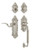 Nostalgic Warehouse - Victorian Plate C Grip Entry Set Manor Lever in Satin Nickel - 771434 - 2 3/8" Backset