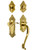 Nostalgic Warehouse - Victorian Plate S Grip Entry Set Manor Lever in Polished Brass - 771466 - 2 3/8" Backset