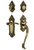 Nostalgic Warehouse - Victorian Plate S Grip Entry Set Swan Lever in Antique Brass - 771505 - 2 3/8" Backset