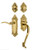 Nostalgic Warehouse - Victorian Plate S Grip Entry Set Swan Lever in Polished Brass - 771514 - 2 3/4" Backset