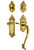 Nostalgic Warehouse - Victorian Plate S Grip Entry Set Swan Lever in Polished Brass - 771514 - 2 3/4" Backset