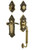 Nostalgic Warehouse - Victorian Plate C Grip Entry Set Swan Lever in Antique Brass - 771523 - 2 3/8" Backset
