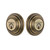 Nostalgic Warehouse - Classic Rosette Double Cylinder Deadbolt in Antique Brass - Keyed Different - CLACLA - 702292 - 2 3/8" Backset