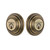 Nostalgic Warehouse - Classic Rosette Double Cylinder Deadbolt in Antique Brass - CLACLA - 702292 - 2 3/8" Backset