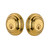 Nostalgic Warehouse - Classic Rosette Double Cylinder Deadbolt in Polished Brass - Keyed Different - CLACLA - 702298 - 2 3/8" Backset