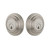 Nostalgic Warehouse - Classic Rosette Double Cylinder Deadbolt in Satin Nickel - CLACLA - 702302 - 2 3/8" Backset