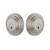 Nostalgic Warehouse - Classic Rosette Double Cylinder Deadbolt in Satin Nickel - CLACLA - 719116 - 2 3/4" Backset