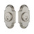 Nostalgic Warehouse - Cottage Plate Double Cylinder Deadbolt in Satin Nickel - COTCOT - 713200 - 2 3/8" Backset