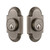 Nostalgic Warehouse - Cottage Plate Double Cylinder Deadbolt in Antique Pewter - COTCOT - 713203 - 2 3/8" Backset