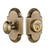 Nostalgic Warehouse - Cottage Plate Single Cylinder Deadbolt in Antique Brass - COTCOT - 713184 - 2 3/8" Backset