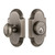 Nostalgic Warehouse - Cottage Plate Single Cylinder Deadbolt in Antique Pewter - Keyed Different - COTCOT - 713185 - 2 3/8" Backset