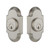 Nostalgic Warehouse - Cottage Plate Double Cylinder Deadbolt in Satin Nickel - Keyed Different - COTCOT - 719138 - 2 3/4" Backset