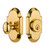 Nostalgic Warehouse - Cottage Plate Single Cylinder Deadbolt in Polished Brass - Keyed Different - COTCOT - 719006 - 2 3/4" Backset