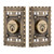 Nostalgic Warehouse - Craftsman Plate Double Cylinder Deadbolt in Antique Brass - CRACRA - 719140 - 2 3/4" Backset