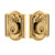 Nostalgic Warehouse - Meadows Plate Double Cylinder Deadbolt in Unlacquered Brass - MEAMEA - 702360 - 2 3/8" Backset