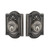 Nostalgic Warehouse - Meadows Plate Double Cylinder Deadbolt in Antique Pewter - MEAMEA - 733027 - 2 3/8" Backset