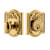 Nostalgic Warehouse - Meadows Plate Single Cylinder Deadbolt in Polished Brass - MEAMEA - 726060 - 2 3/8" Backset