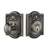 Nostalgic Warehouse - Meadows Plate Single Cylinder Deadbolt in Antique Pewter - MEAMEA - 719034 - 2 3/4" Backset