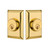 Nostalgic Warehouse - New York Plate Double Cylinder Deadbolt in Polished Brass - NYKNYK - 719191 - 2 3/4" Backset