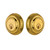 Nostalgic Warehouse - Rope Rosette Double Cylinder Deadbolt in Polished Brass - ROPROP - 702340 - 2 3/8" Backset