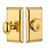 Nostalgic Warehouse - Studio Plate Single Cylinder Deadbolt in Polished Brass - STUSTU - 713601 - 2 3/8" Backset