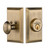 Nostalgic Warehouse - Studio Plate Single Cylinder Deadbolt in Antique Brass - STUSTU - 719085 - 2 3/4" Backset