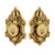 Nostalgic Warehouse - Victorian Plate Double Cylinder Deadbolt in Unlacquered Brass - Keyed Different - VICVIC - 702362 - 2 3/8" Backset