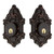 Nostalgic Warehouse - Victorian Plate Double Cylinder Deadbolt in Timeless Bronze - VICVIC - 703969 - 2 3/8" Backset