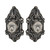 Nostalgic Warehouse - Victorian Plate Double Cylinder Deadbolt in Antique Pewter - Keyed Different - VICVIC - 733032 - 2 3/8" Backset