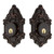 Nostalgic Warehouse - Victorian Plate Double Cylinder Deadbolt in Timeless Bronze - VICVIC - 719235 - 2 3/4" Backset