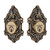 Nostalgic Warehouse - Victorian Plate Double Cylinder Deadbolt in Antique Brass - VICVIC - 719230 - 2 3/4" Backset