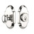 Nostalgic Warehouse - Cottage Plate Single Cylinder Deadbolt in Bright Chrome - Keyed Different - COTCOT - 715126 - 2 3/8" Backset