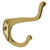 Nostalgic Warehouse - Schoolhouse Coat Hook in Unlacquered Brass - CHKSCH - 701738