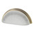 Nostalgic Warehouse - Cup Pull Crystal Frosted Fluted 3" on Center in Antique Brass - CPLCFF - 755423