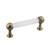 Nostalgic Warehouse - Crystal Handle Pull 3.75" On Center in Antique Brass - HPLCRY-3 - 755433