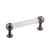 Nostalgic Warehouse - Crystal Handle Pull 3.75" On Center in Antique Pewter - HPLCRY-3 - 755434