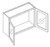 KCD Brooklyn Midnight Double Door Wall Stackable Cabinet - BM-WS3615-2
