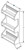 KCD Shaker White w/ Recessed Drawer 5PC Natural Spice Rack Door Mount for 20.5" Door - SW-SRD15-5PC