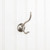 Double Zinc Wall Mount Decorative Coat and Hat Hook - YD30-381SN