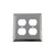 Nostalgic Warehouse - Deco Switch Plate with Double Outlet in Bright Chrome - DECSWPLTD2 - 719885