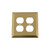 Nostalgic Warehouse - Deco Switch Plate with Double Outlet in Unlacquered Brass - DECSWPLTD2 - 720101