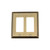 Nostalgic Warehouse - Deco Switch Plate with Double Rocker in Antique Brass - DECSWPLTR2 - 719738