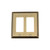 Nostalgic Warehouse - Deco Switch Plate with Double Rocker in Antique Brass - DECSWPLTR2 - 719738
